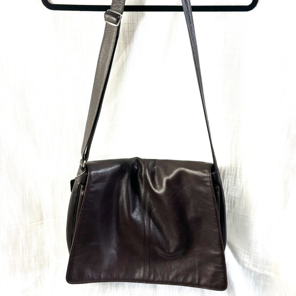 New, Brown Leather Messenger Bag, Osgoode Marley